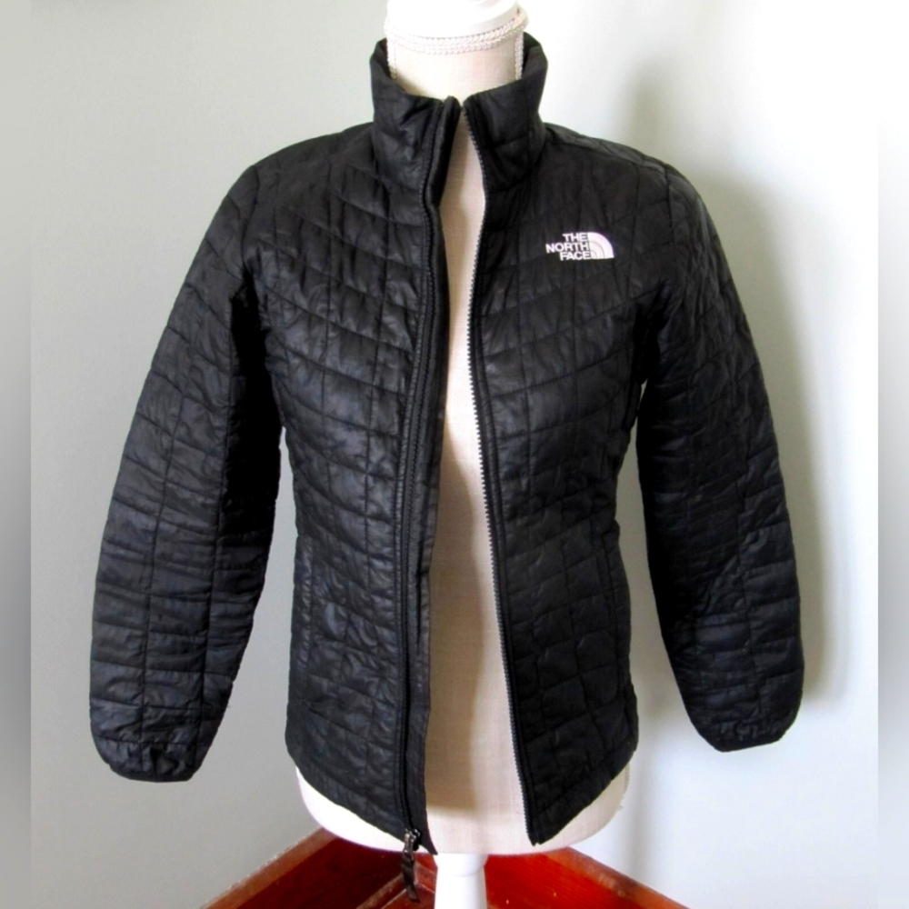The North Face Black Quilted Thermoball Puffer Jacket Youth XL 18 Women Small
